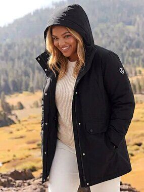 LE Expedition Down Waterproof Winter Parka BLACK Plus Size 3X Rated -3° to +25°F